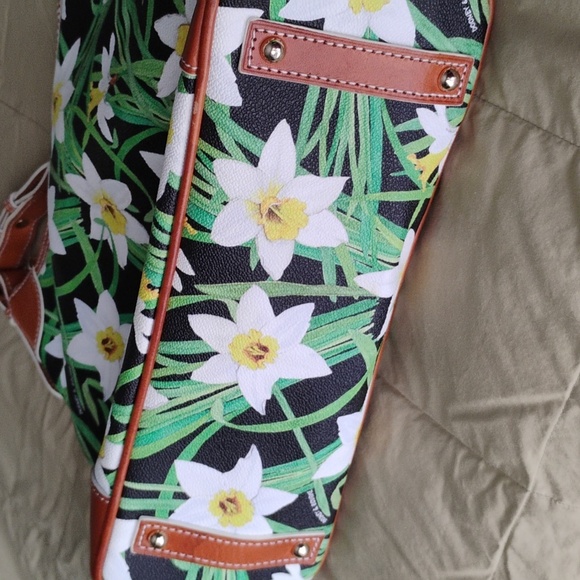 DOONEY N BOURKE MED HOBO DAFFODIL PRINT BAG - Picture 5 of 13